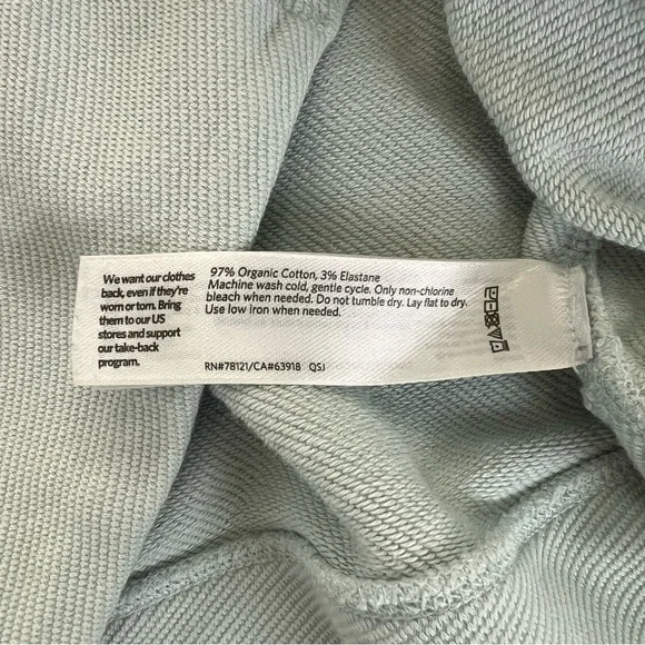 Eileen Fisher Organic Cotton Pastel blue high low sweater SZ M - Picture 6 of 9